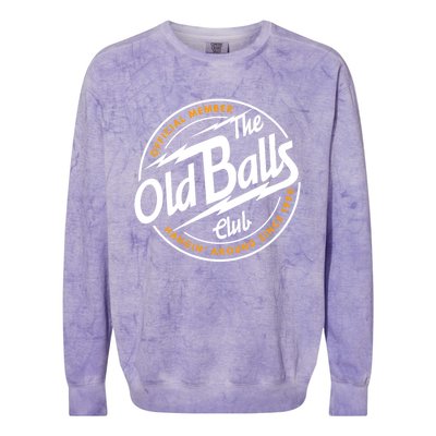 Old Balls Club 1990 Birthday For Old Guy Colorblast Crewneck Sweatshirt