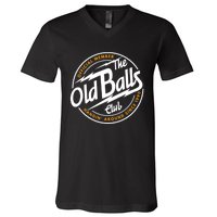 Old Balls Club 1990 Birthday For Old Guy V-Neck T-Shirt