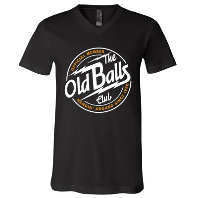 Old Balls Club 1990 Birthday For Old Guy V-Neck T-Shirt