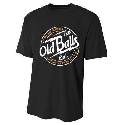 Old Balls Club 1990 Birthday For Old Guy Performance Sprint T-Shirt