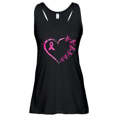 October Breast Cancer Awareness Dragonfly Ladies Essential Flowy Tank