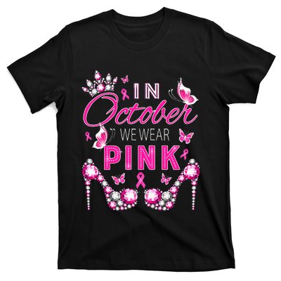 October Breast Cancer Awareness Ribbon Support T-Shirt