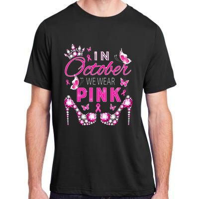 October Breast Cancer Awareness Ribbon Support Adult ChromaSoft Performance T-Shirt