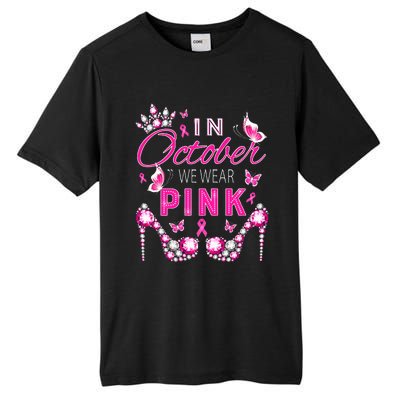 October Breast Cancer Awareness Ribbon Support Tall Fusion ChromaSoft Performance T-Shirt