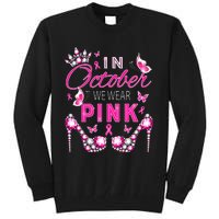 October Breast Cancer Awareness Ribbon Support Tall Sweatshirt