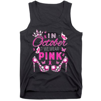 October Breast Cancer Awareness Ribbon Support Tank Top