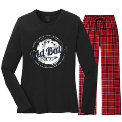 Old Balls Club Women's Long Sleeve Flannel Pajama Set 