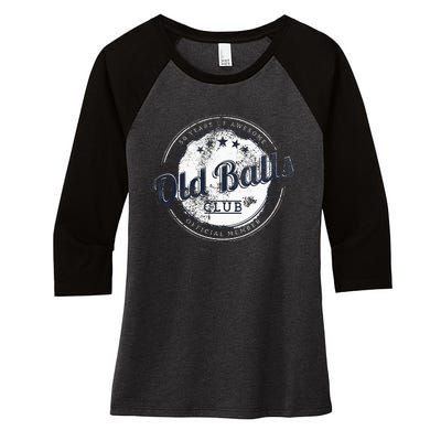 Old Balls Club Women's Tri-Blend 3/4-Sleeve Raglan Shirt