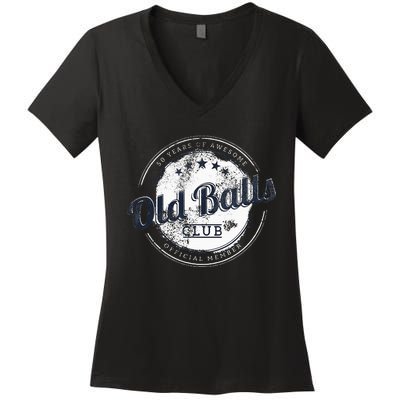 Old Balls Club Women's V-Neck T-Shirt