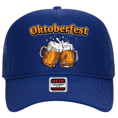 Oktoberfest Beer Cheer High Crown Mesh Back Trucker Hat