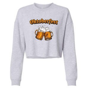 Oktoberfest Beer Cheer Cropped Pullover Crew