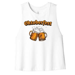 Oktoberfest Beer Cheer Women's Racerback Cropped Tank