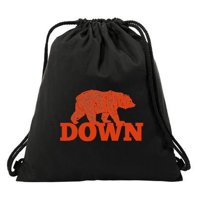 Orange Bear Custom Classic Down Drawstring Bag