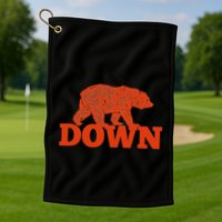 Orange Bear Custom Classic Down Golf Towel