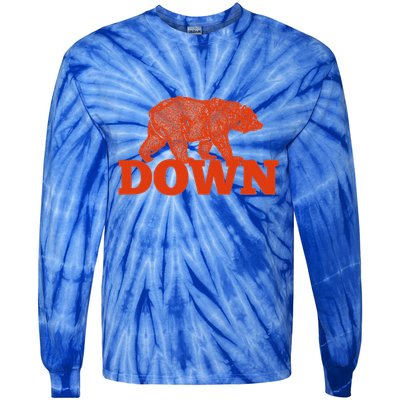 Orange Bear Custom Classic Down Tie-Dye Long Sleeve Shirt
