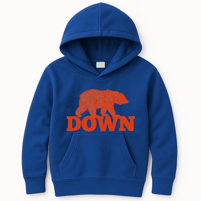 Orange Bear Custom Classic Down Kids Hoodie