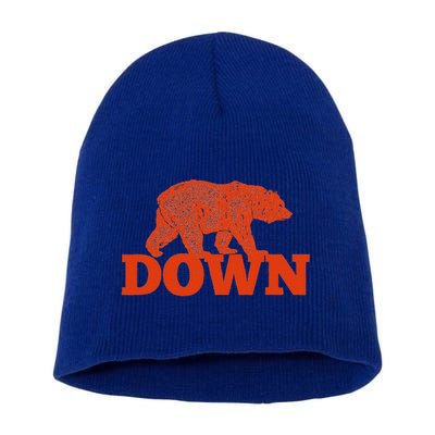 Orange Bear Custom Classic Down Short Acrylic Beanie