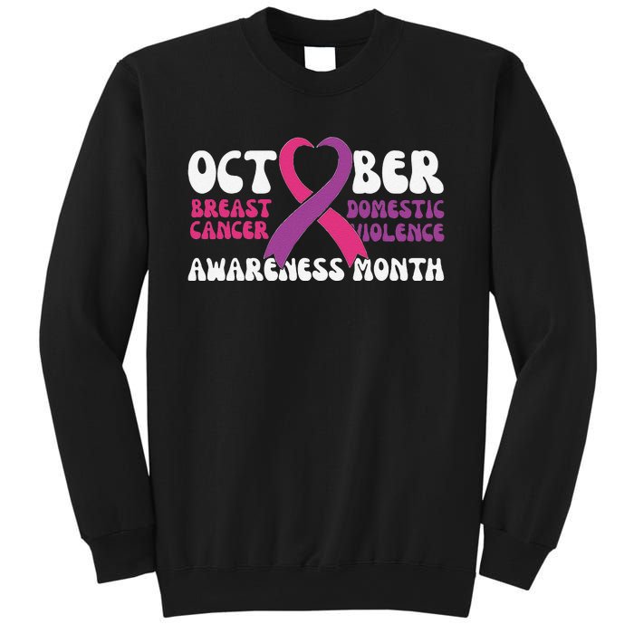 October Breast Cancer And Domestic Violence Awareness Month Sweatshirt