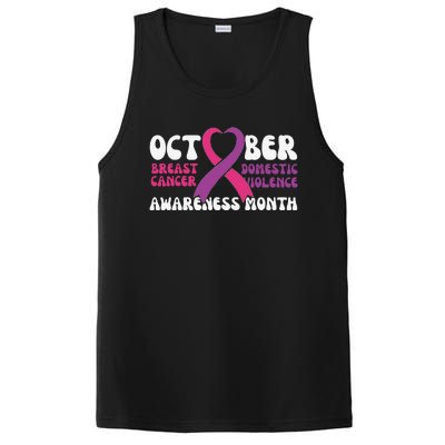 October Breast Cancer And Domestic Violence Awareness Month PosiCharge Competitor Tank