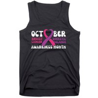 October Breast Cancer And Domestic Violence Awareness Month Tank Top