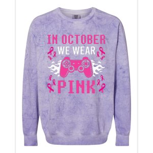 October Breast Cancer Awareness Gaming Collection Colorblast Crewneck Sweatshirt