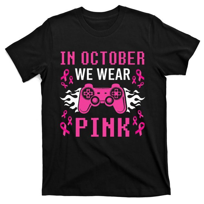 October Breast Cancer Awareness Gaming Collection T-Shirt