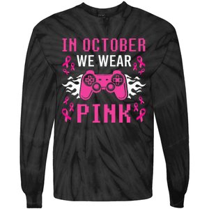 October Breast Cancer Awareness Gaming Collection Tie-Dye Long Sleeve Shirt