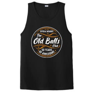 Old Balls Club 50th Birthday Funny 50 Years Of Awesome 1973 PosiCharge Competitor Tank