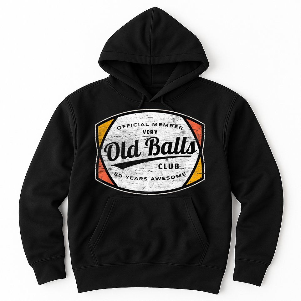 Old Balls Club 80 Years of Awesome 1940 Funny 80th Birthday Hoodie