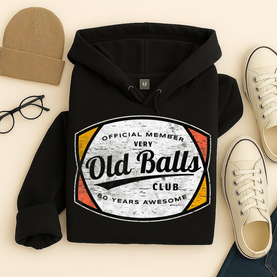  Old Balls Club 80 Years of Awesome 1940 Funny 80th Birthday Hoodie