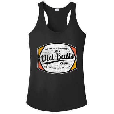  Old Balls Club 80 Years of Awesome 1940 Funny 80th Birthday Ladies PosiCharge Competitor Racerback Tank