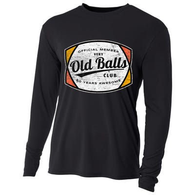  Old Balls Club 80 Years of Awesome 1940 Funny 80th Birthday Cooling Performance Long Sleeve Crew