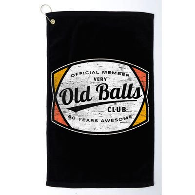 Old Balls Club 80 Years of Awesome 1940 Funny 80th Birthday Golf Towel