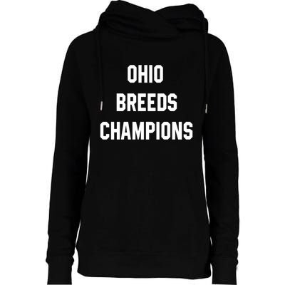 Ohio Breeds Champions Womens Funnel Neck Pullover Hood