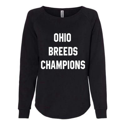 Ohio Breeds Champions Womens California Wash Sweatshirt