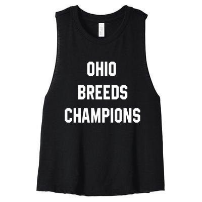 Ohio Breeds Champions Women's Racerback Cropped Tank