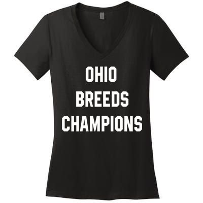 Ohio Breeds Champions Women's V-Neck T-Shirt