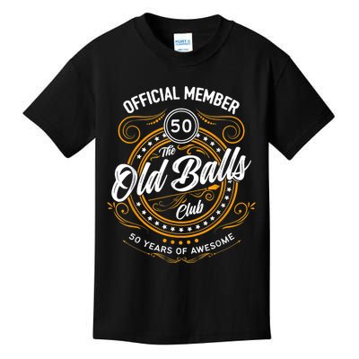 Old Balls Club 50 Years of Awesome Funny 50th birthday Kids T-Shirt