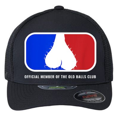 Old Balls Club Funny 40th 50th 60th Birthday For Him Flexfit Unipanel Trucker Cap