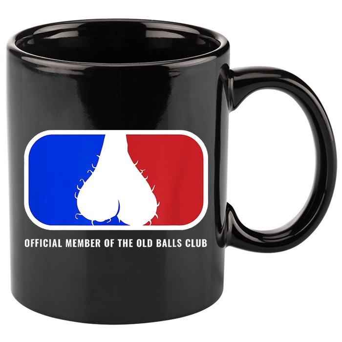 Old Balls Club Funny 40th 50th 60th Birthday For Him 11oz C Handle Ceramic Mug