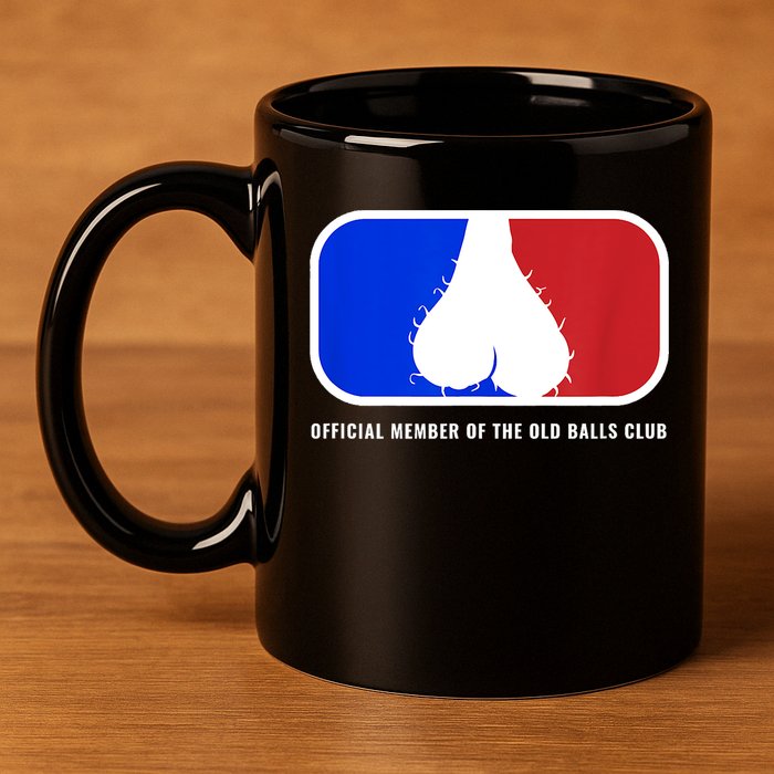 Old Balls Club Funny 40th 50th 60th Birthday For Him 11oz C Handle Ceramic Mug