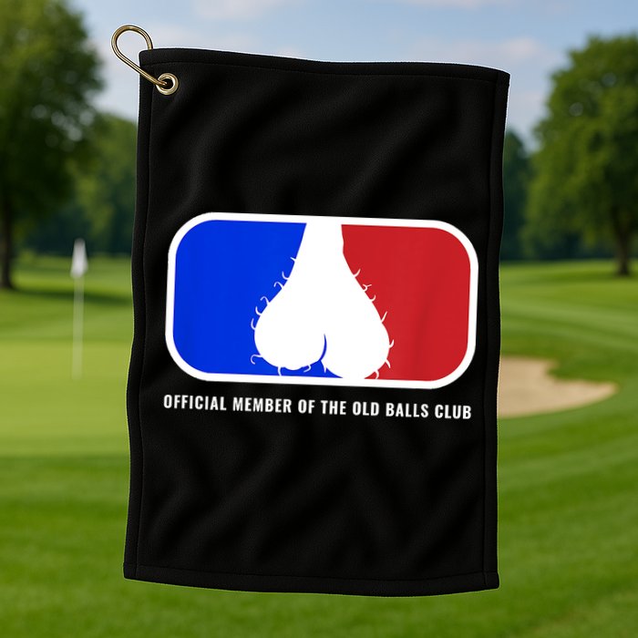 Old Balls Club Funny 40th 50th 60th Birthday For Him Golf Towel