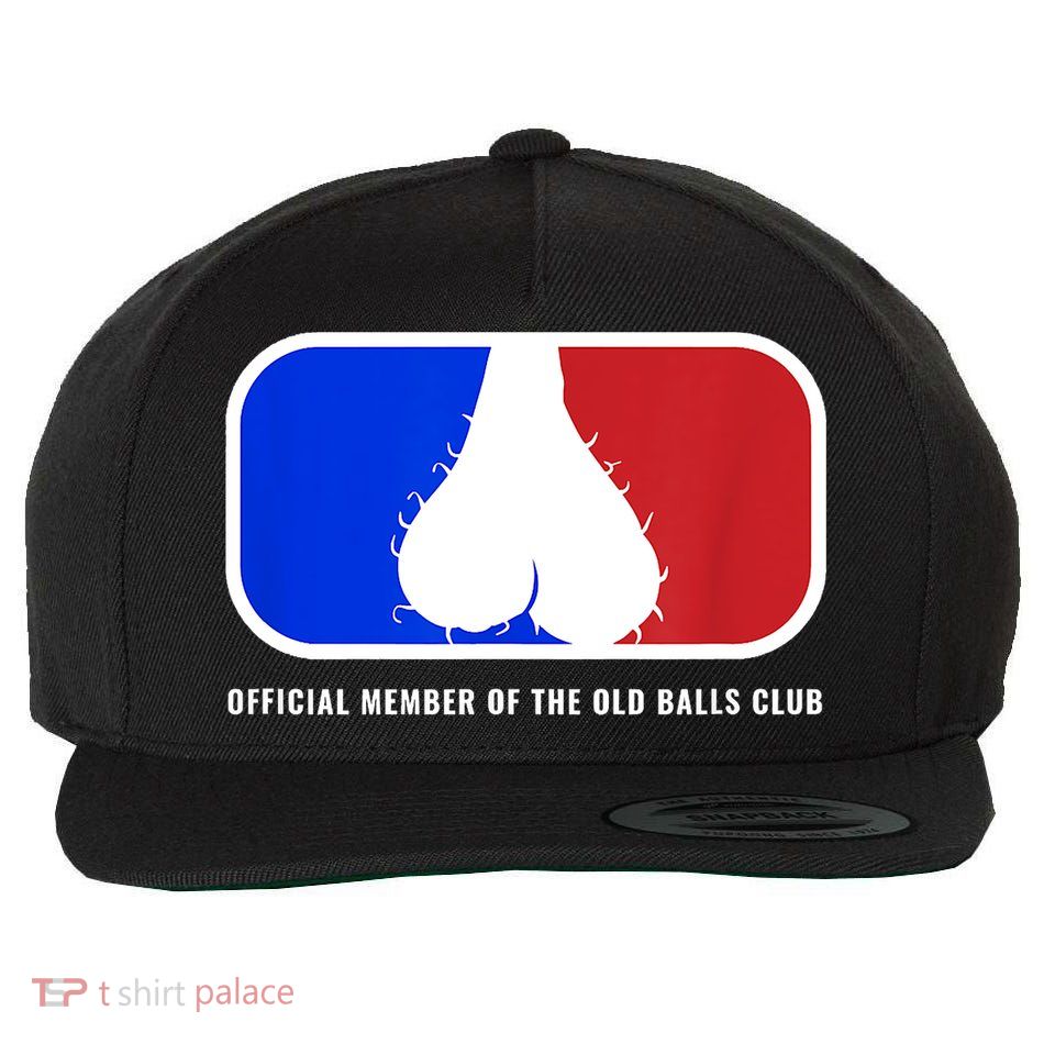 Old Balls Club Funny 40th 50th 60th Birthday For Him Wool Snapback Cap