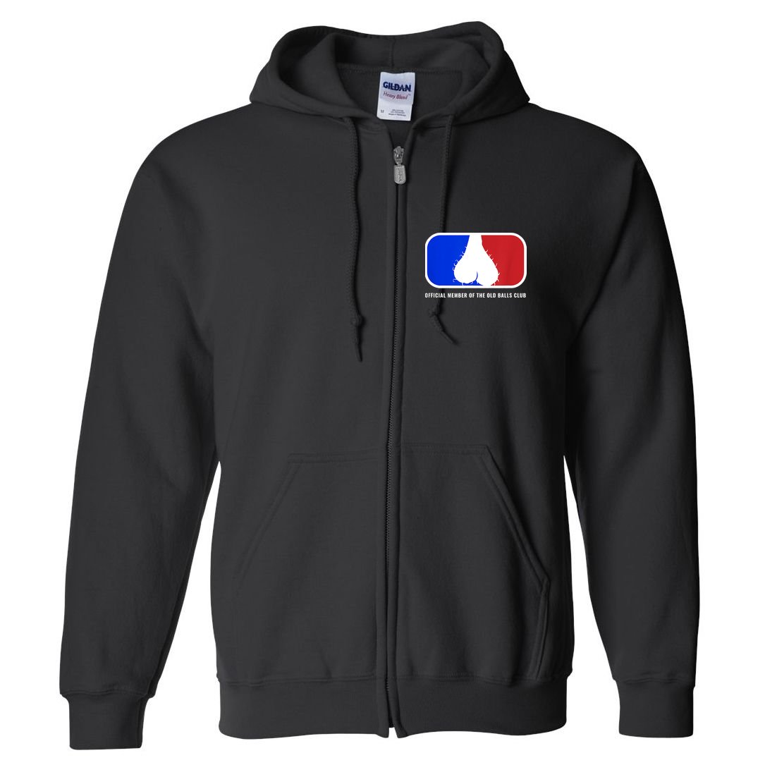 Old Balls Club Funny 40th 50th 60th Birthday For Him Full Zip Hoodie