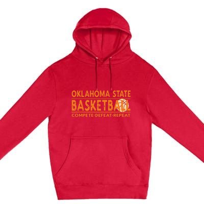 Oklahoma Basketball Compete Defeat Repeat Premium Pullover Hoodie