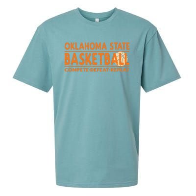 Oklahoma Basketball Compete Defeat Repeat Sueded Cloud Jersey T-Shirt