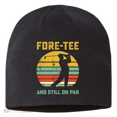 Old Balls Club Golf 40 Years Awesome 40th Birthday Sustainable Beanie