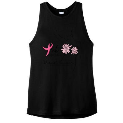 October Breast Cancer Awareness Month Ladies PosiCharge Tri-Blend Wicking Tank