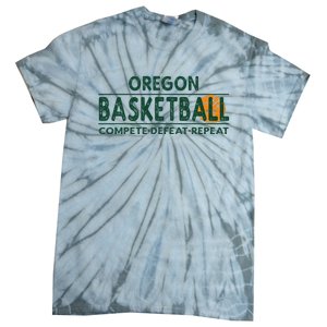 Oregon Basketball Compete Defeat Repeat Tie-Dye T-Shirt