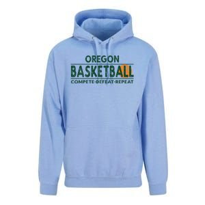 Oregon Basketball Compete Defeat Repeat Unisex Surf Hoodie